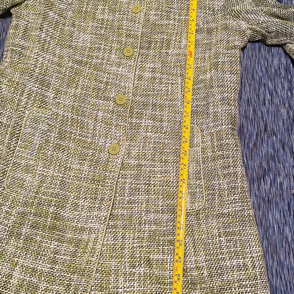 Dialogue Tweed Acrylic/Linen Blend Button Coat - Picture 7 of 11